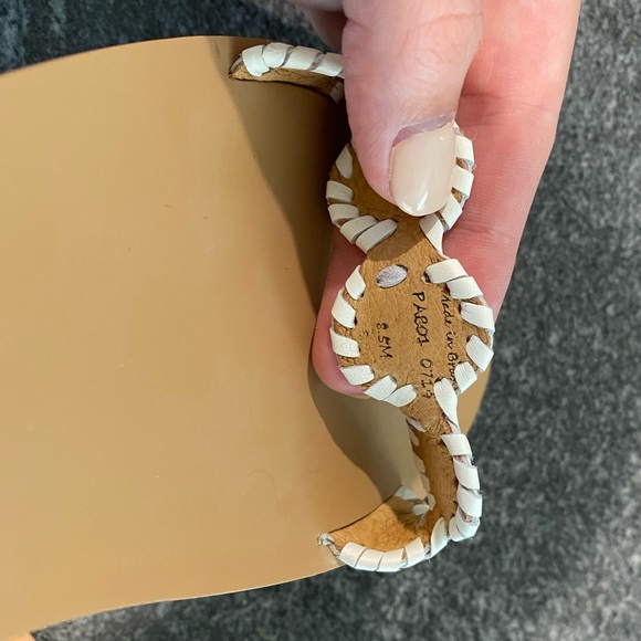 Jack Rogers White Daphne Flat Leather Sandal - Picture 5 of 5